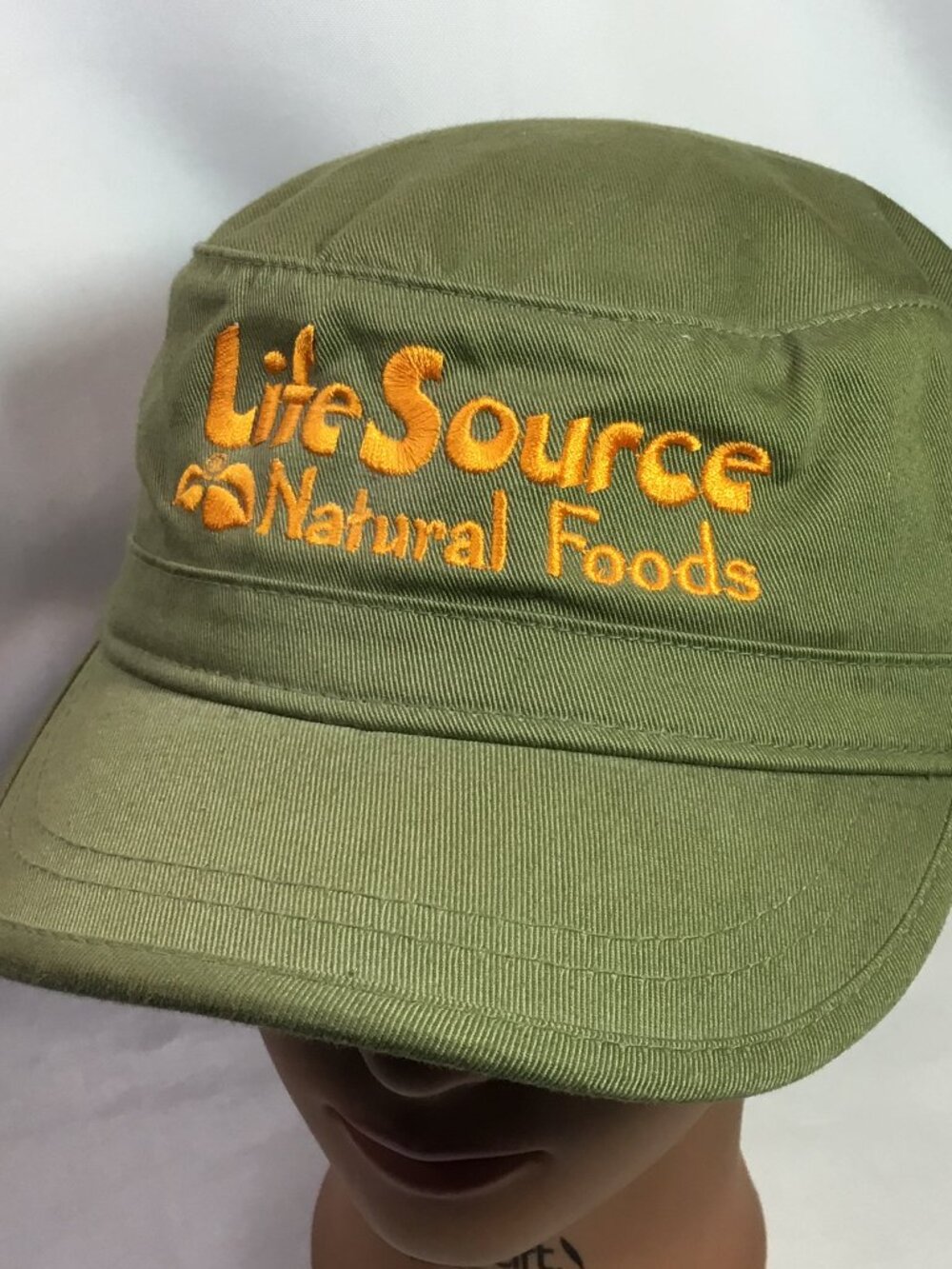 Life Source Natural Foods Employee Cadet Hat Organic Cotton Green